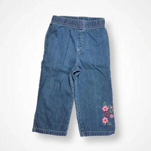 4/$20  Blue Pull Up Embroidered Jeans